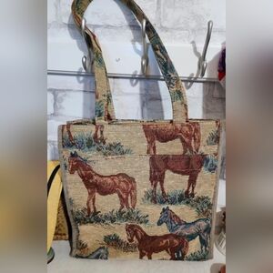 Horse Print Tote Bag